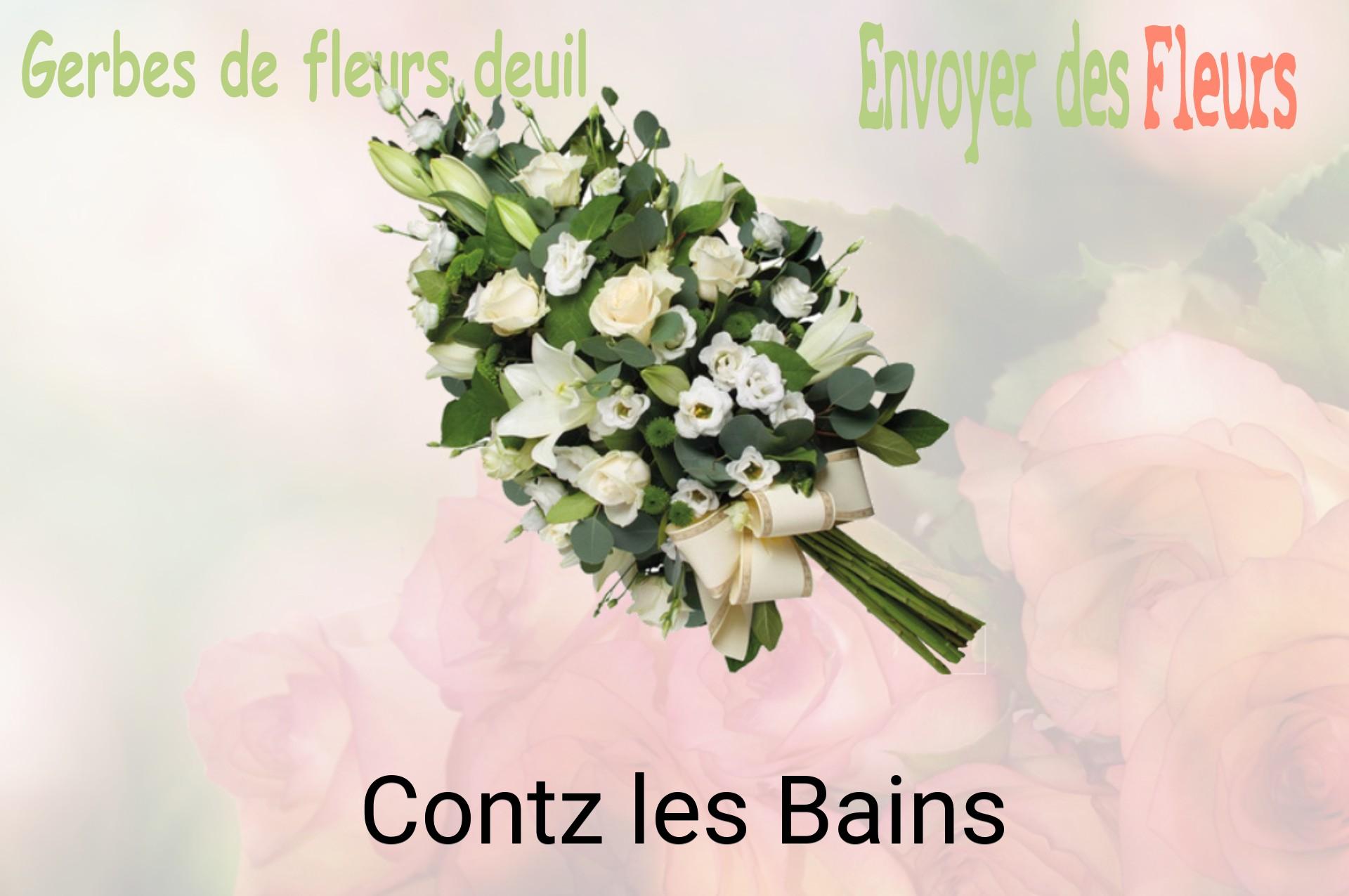 Gerbe de fleurs de deuil livrée à Contz-les-Bains